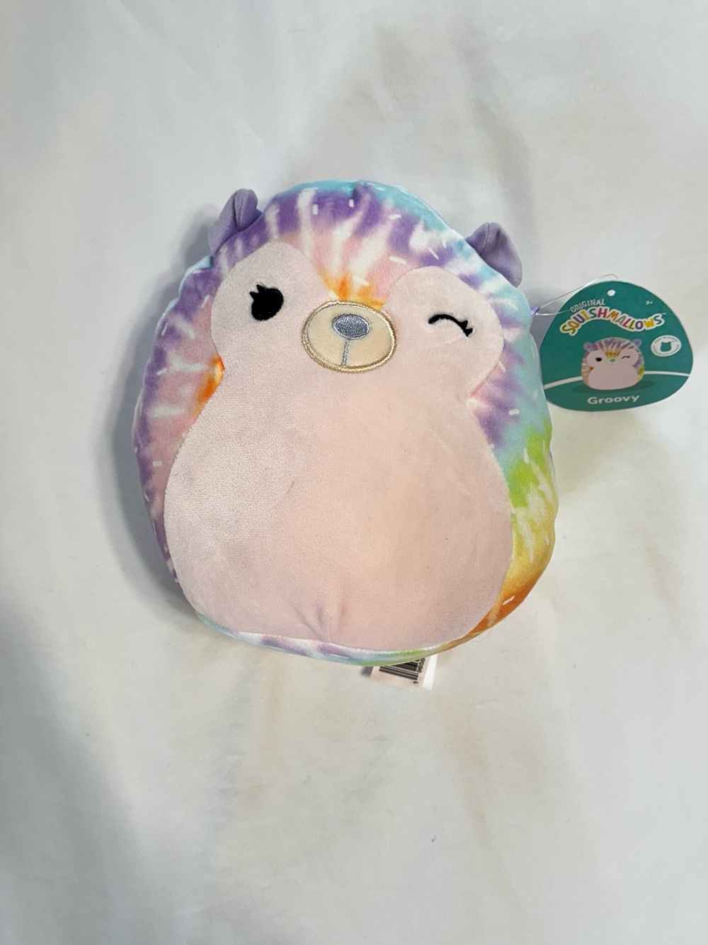 Squishmallows Groovy Tie-Dye Plush hedgehog  - Multicolor